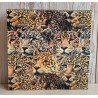 Bild " Leoparden Köpfe "  bronze/schwarz Töne