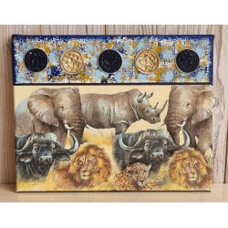 Bild " Wild Life "  blau/bronze Töne