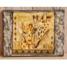 Bild " Giraffen "  grau/gold Töne