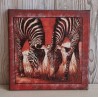 Bild " Zebras "  rot/grau Töne
