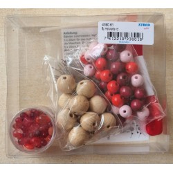 Schmuck Bastelset natur/rot/rosa