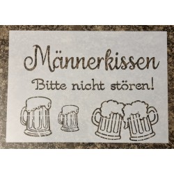 Schablone Männerkissen  2er Set