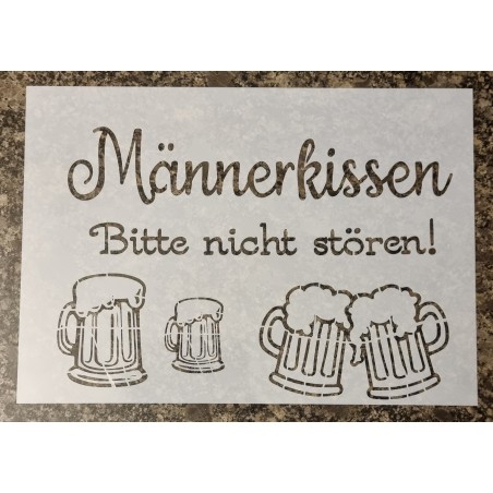 Schablone Männerkissen  2er Set