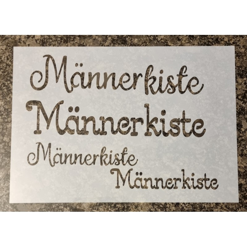 Schablone Männerkiste