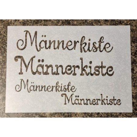 Schablone Männerkiste