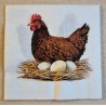 Serviette Henne im Nest/Eier