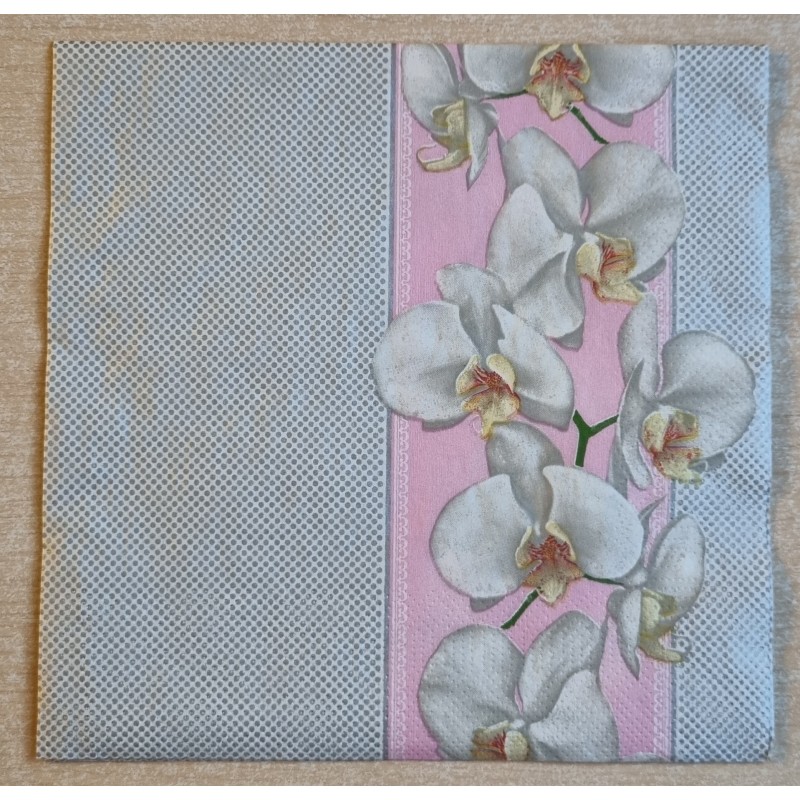 Serviette Orchideen rosa