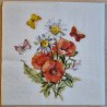 Serviette Mohn/Margriten/Schmetterlinge