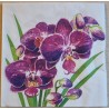 Serviette Orchideen magenta/violette