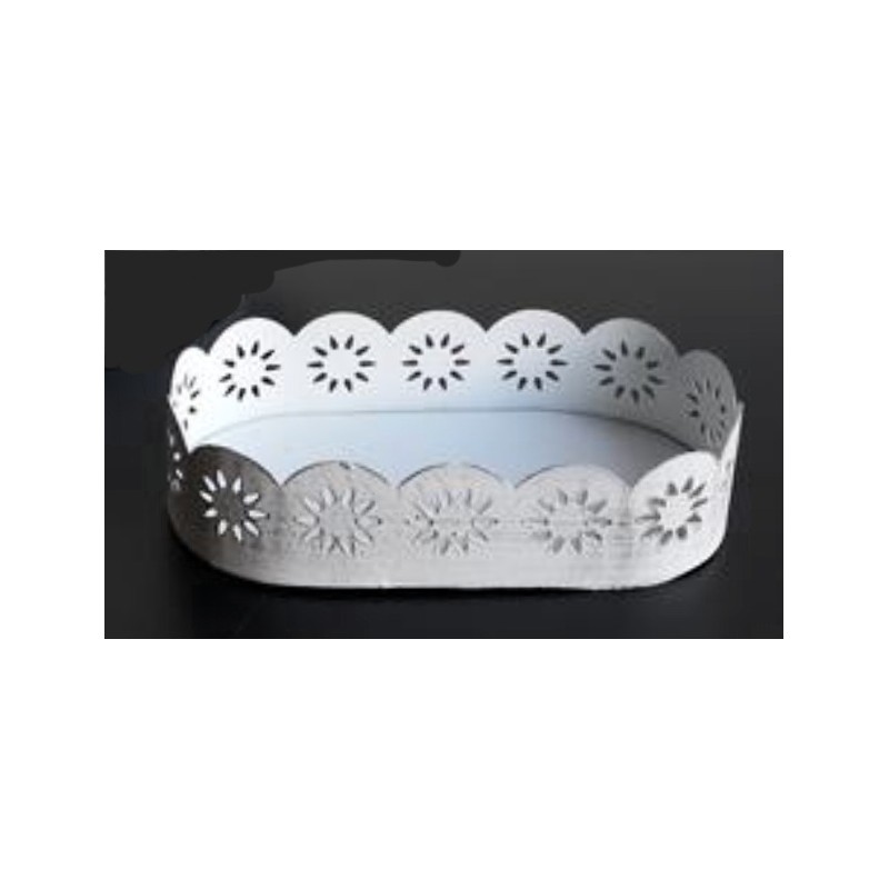 Metall Teller weiss