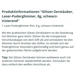 Glitzer Zerstäuber schwarz irisierend