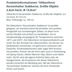 Silikon Giessform Kerzenhalter rund