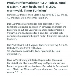 Led Podest rund