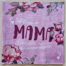Serviette Mama pink