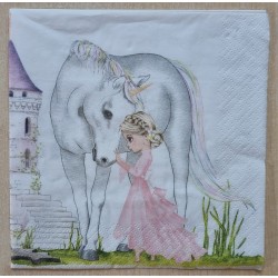 Serviette Einhorn/Prinzessin
