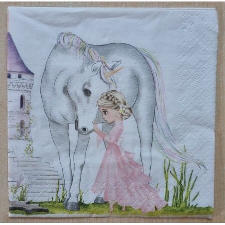 Serviette Einhorn/Prinzessin