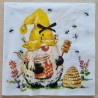 Serviette Wichtel/Bienen