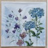 Serviette Blumen blau/violette