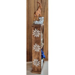 Mini "Paletten Pfosten"  Steinbock/Enzian