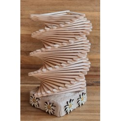 Holz Stäbchen Led Lampe Edelweiss/beige