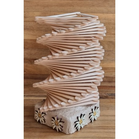 Holz Stäbchen Led Lampe Edelweiss/beige