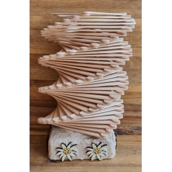 Holz Stäbchen Led Lampe Edelweiss/beige