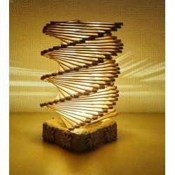 Holz Stäbchen Led Lampe Edelweiss/beige
