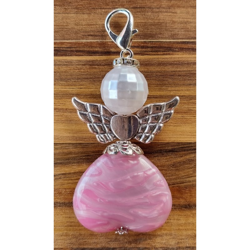 Herz Engel rosa/weiss