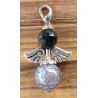 Perlen Engel silber/schwarz