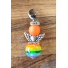 Perlen Engel orange/bunt
