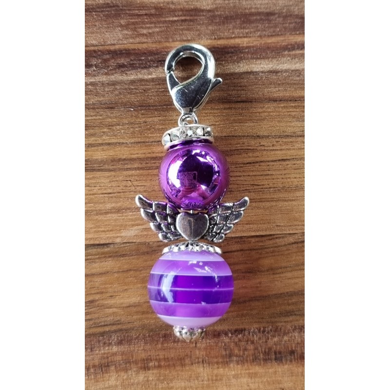 Perlen Engel violette glänzend