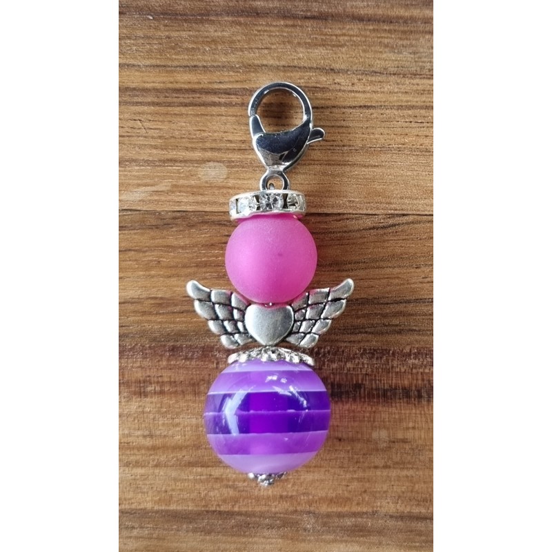Perlen Engel violette matt
