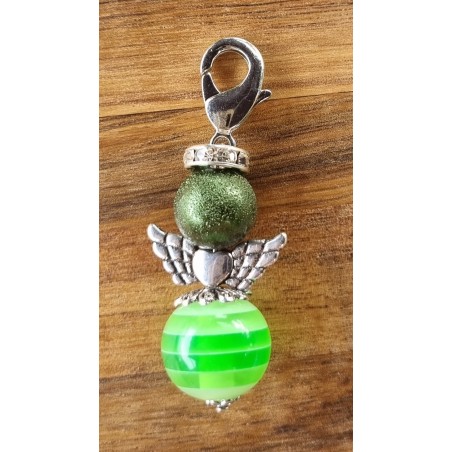 Perlen Engel grün/olive