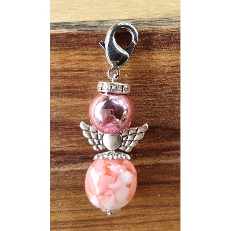 Perlen Engel rosa glänzend