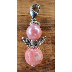 Perlen Engel rosa/rosa glänzend