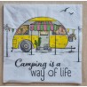 Serviette Wohnwagen gelb