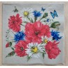 Serviette Kornblumen/Mohnblumen