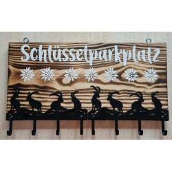 Schlüsselparkplatz Steinböcke geflammt