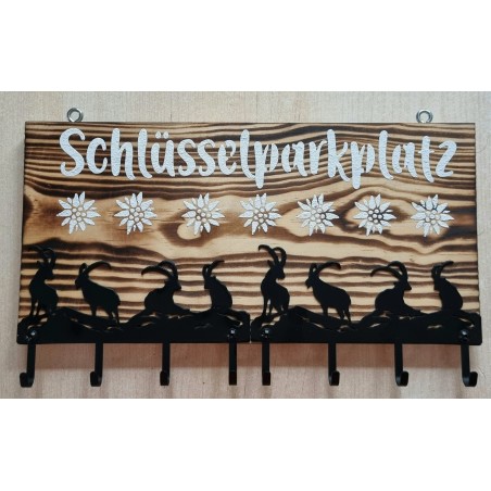 Schlüsselparkplatz Steinböcke geflammt