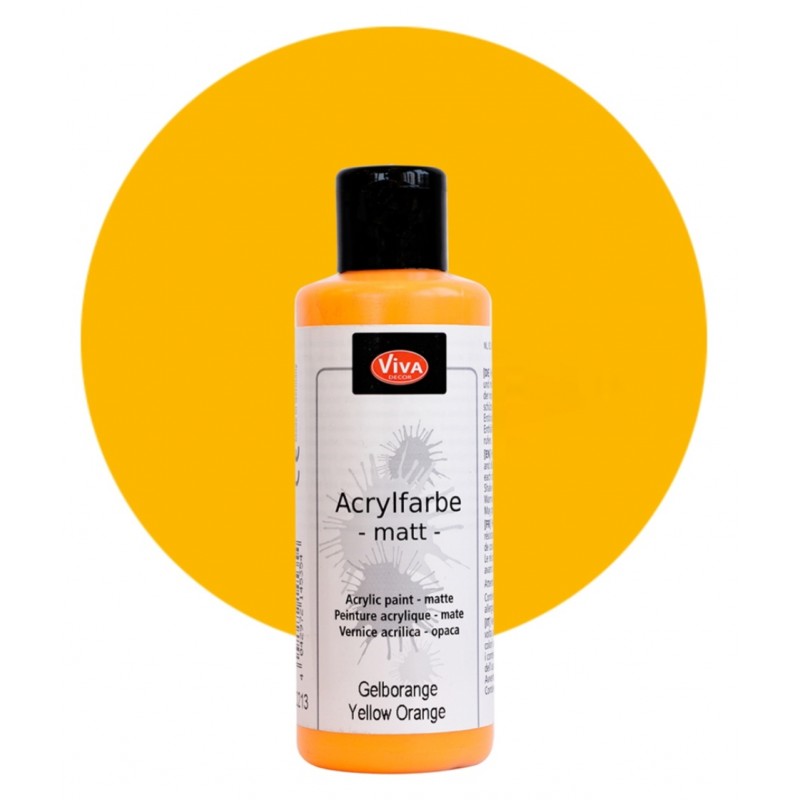 Acrylfarbe matt gelb-orange