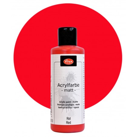 Acrylfarbe matt rot