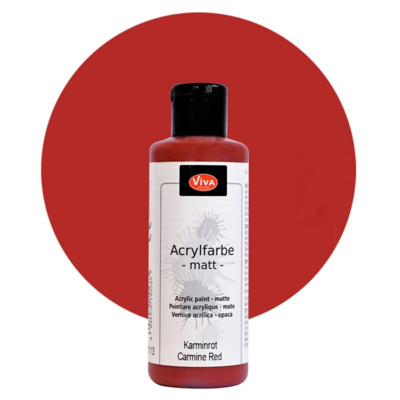 Acrylfarbe matt karminrot