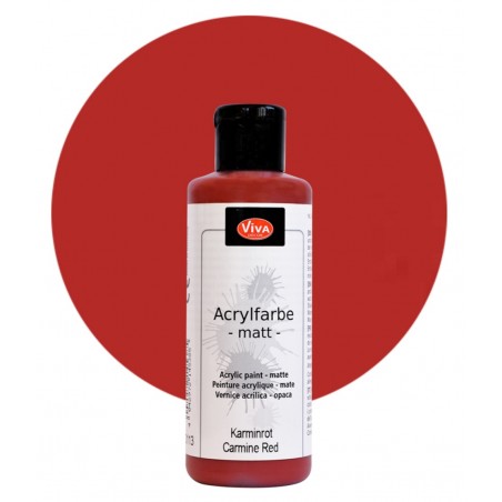 Acrylfarbe matt karminrot