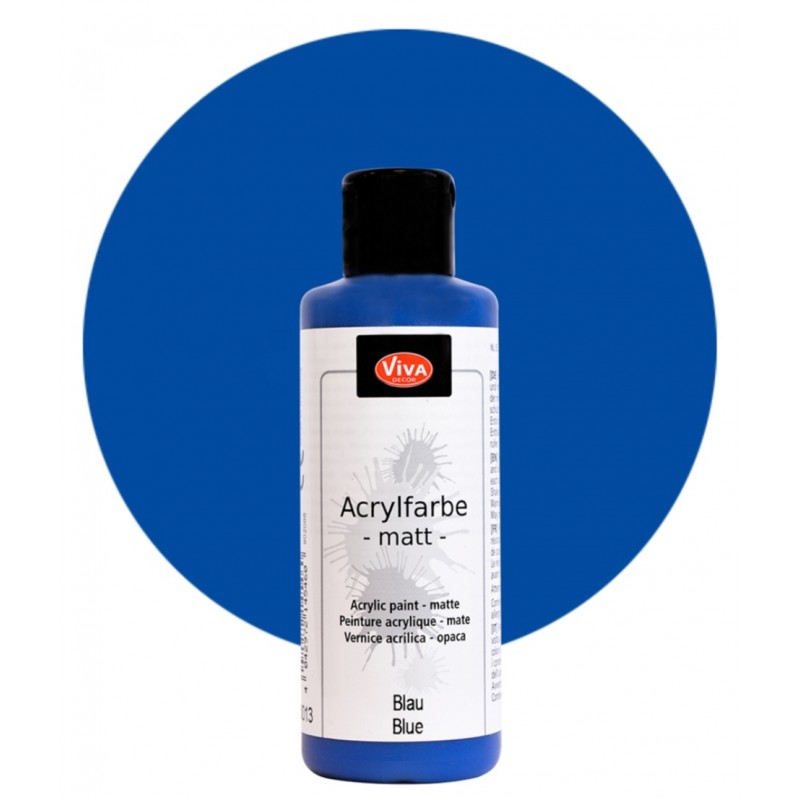 Acrylfarbe matt blau