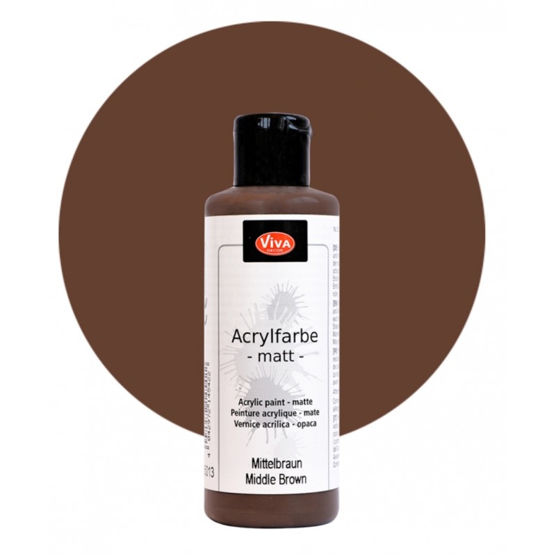 Acrylfarbe matt mittelbraun