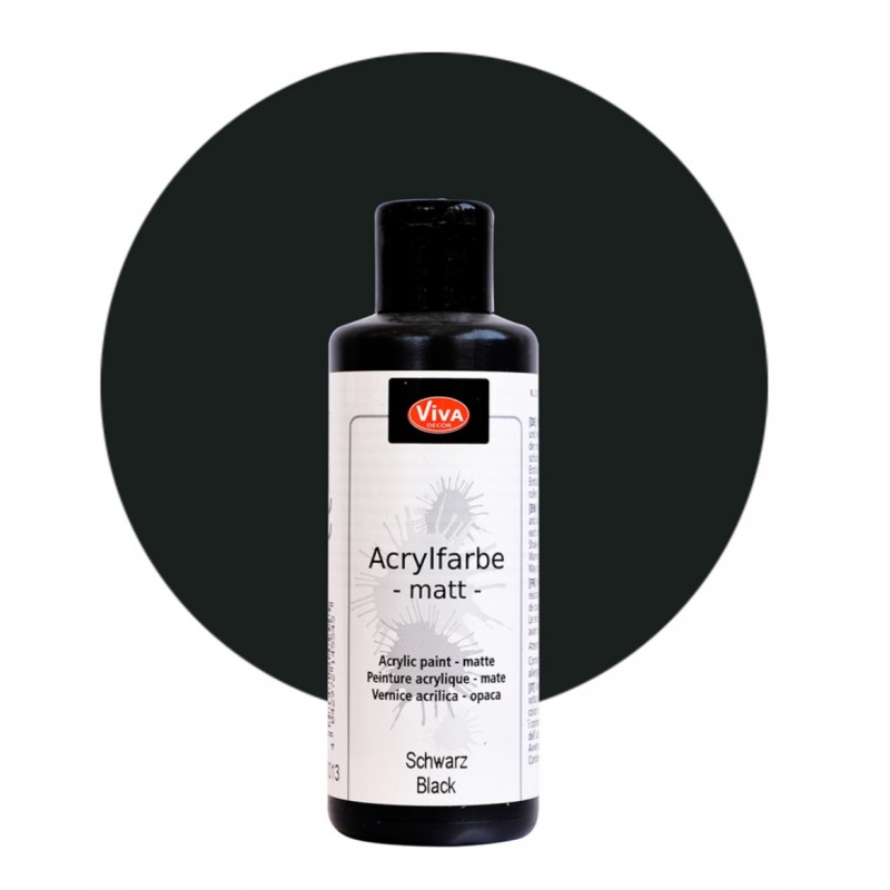Acrylfarbe matt schwarz