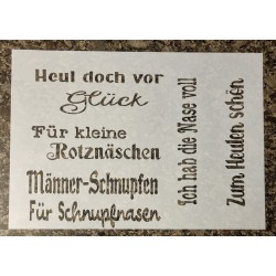 Schablone " Heul doch vor Glück "