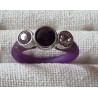 Ring mit Swarovski Steinen lila/flieder