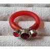 Ring mit Swarovski Steinen rot