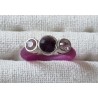 Ring mit Swarovski Steinen lila/flieder